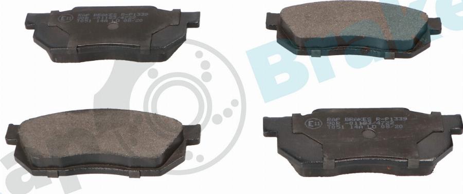 RAP BRAKES R-P1339 - Гальмівні колодки, дискові гальма autozip.com.ua