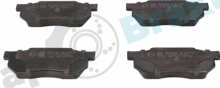 RAP BRAKES R-P1339 - Гальмівні колодки, дискові гальма autozip.com.ua