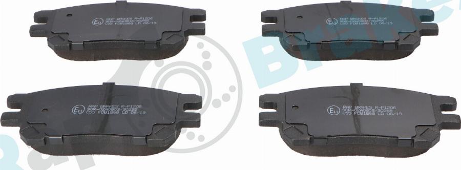 RAP BRAKES R-P1206 - Гальмівні колодки, дискові гальма autozip.com.ua