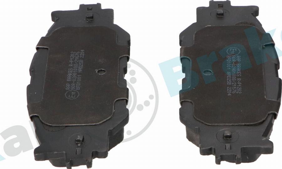 RAP BRAKES R-P1202 - Гальмівні колодки, дискові гальма autozip.com.ua