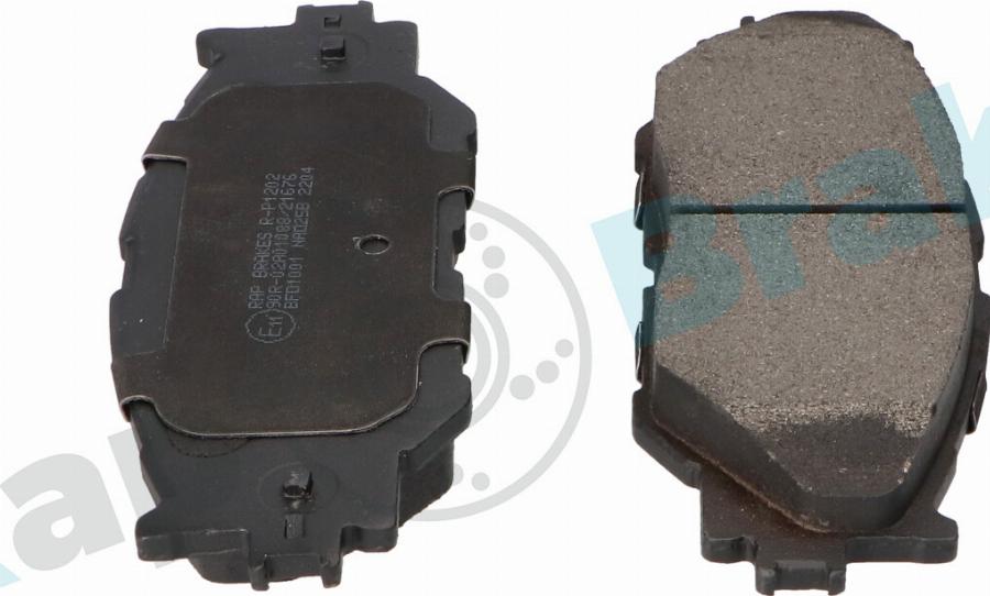 RAP BRAKES R-P1202 - Гальмівні колодки, дискові гальма autozip.com.ua