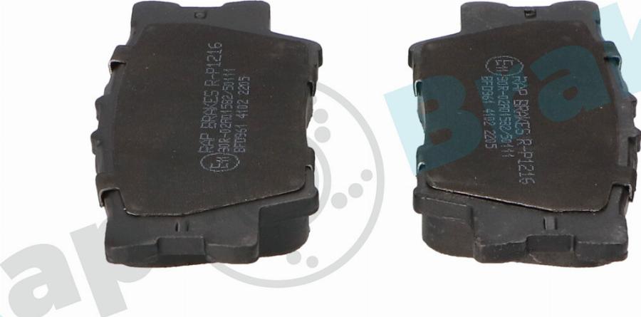 RAP BRAKES R-P1216 - Гальмівні колодки, дискові гальма autozip.com.ua