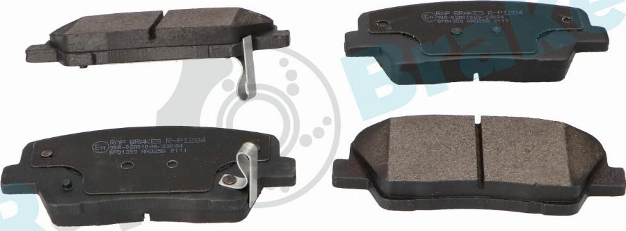 RAP BRAKES R-P1284 - Гальмівні колодки, дискові гальма autozip.com.ua
