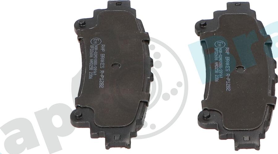 RAP BRAKES R-P1282 - Гальмівні колодки, дискові гальма autozip.com.ua