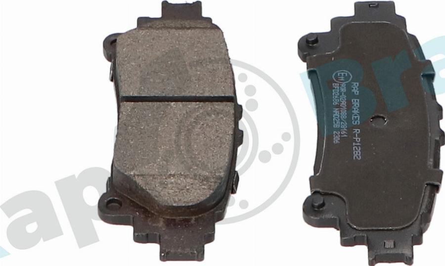 RAP BRAKES R-P1282 - Гальмівні колодки, дискові гальма autozip.com.ua