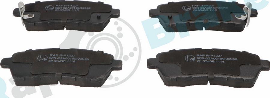 RAP BRAKES R-P1227 - Гальмівні колодки, дискові гальма autozip.com.ua