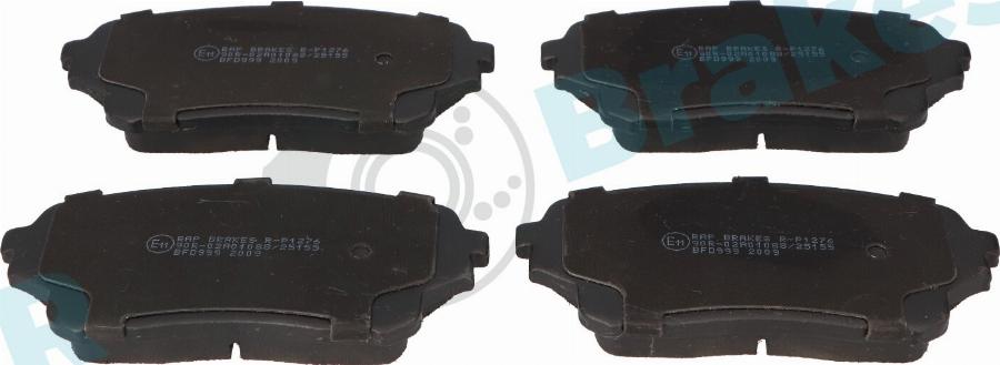 RAP BRAKES R-P1276 - Гальмівні колодки, дискові гальма autozip.com.ua
