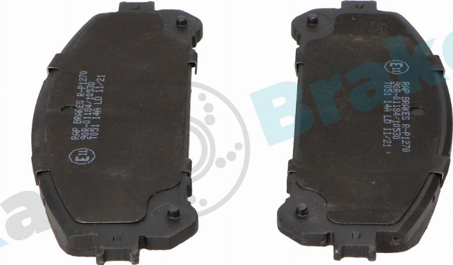 RAP BRAKES R-P1270 - Гальмівні колодки, дискові гальма autozip.com.ua