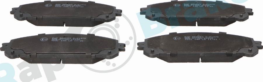 RAP BRAKES R-P1270 - Гальмівні колодки, дискові гальма autozip.com.ua