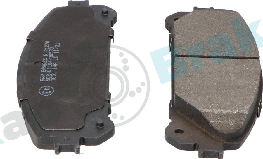 RAP BRAKES R-P1270 - Гальмівні колодки, дискові гальма autozip.com.ua