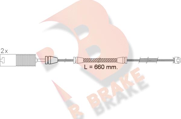 R Brake 610497RB - Сигналізатор, знос гальмівних колодок autozip.com.ua