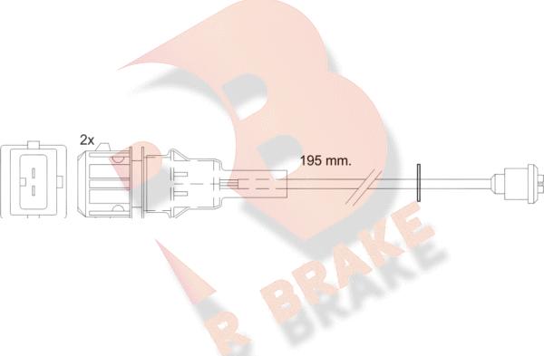 R Brake 610443RB - Сигналізатор, знос гальмівних колодок autozip.com.ua