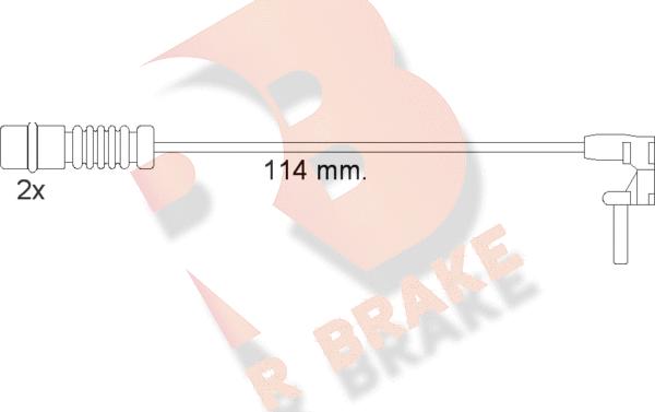 R Brake 610454RB - Сигналізатор, знос гальмівних колодок autozip.com.ua