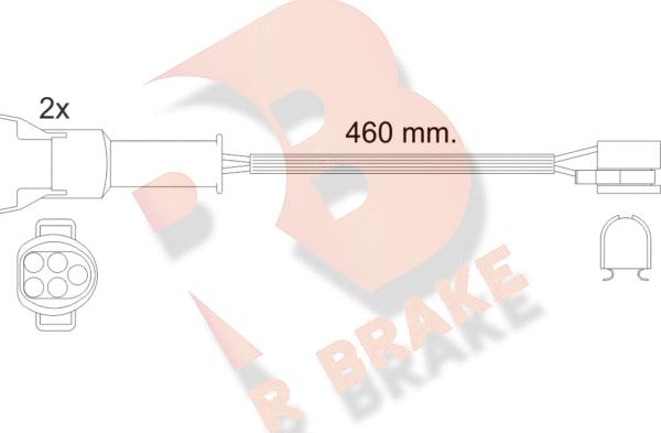 R Brake 610456RB - Сигналізатор, знос гальмівних колодок autozip.com.ua