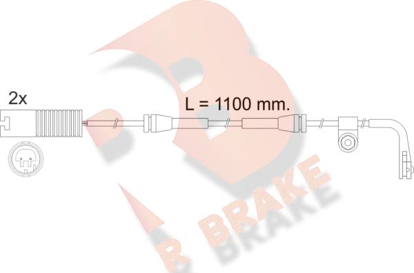 R Brake 610457RB - Сигналізатор, знос гальмівних колодок autozip.com.ua