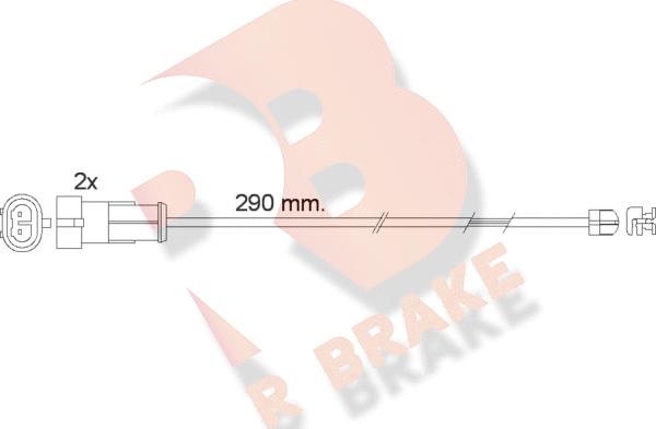 R Brake 610468RB - Сигналізатор, знос гальмівних колодок autozip.com.ua