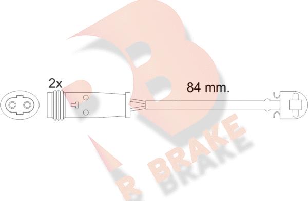 R Brake 610484RB - Сигналізатор, знос гальмівних колодок autozip.com.ua