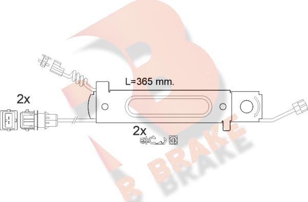 R Brake 610485RB - Сигналізатор, знос гальмівних колодок autozip.com.ua