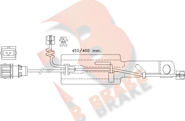 R Brake 610430RB - Сигналізатор, знос гальмівних колодок autozip.com.ua