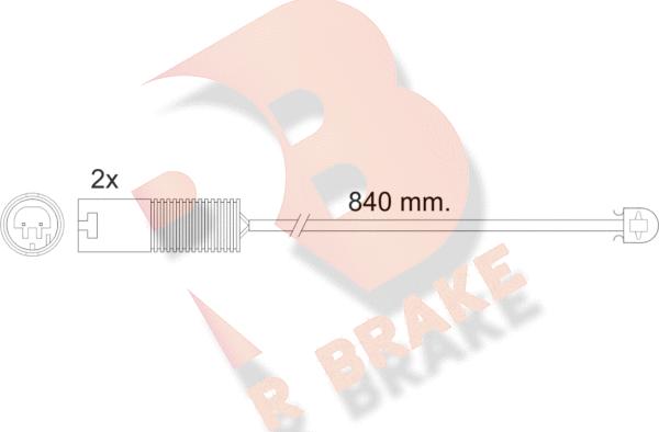 R Brake 610426RB - Сигналізатор, знос гальмівних колодок autozip.com.ua