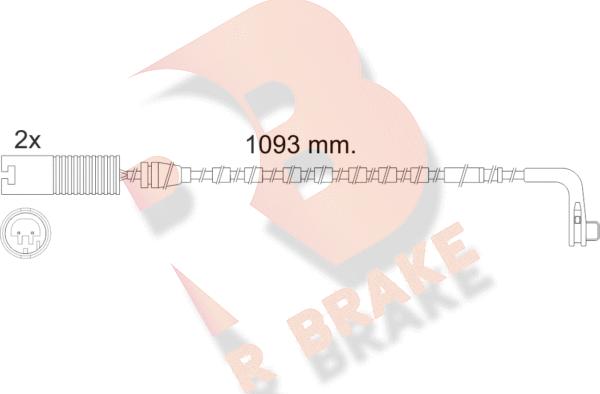 R Brake 610475RB - Сигналізатор, знос гальмівних колодок autozip.com.ua