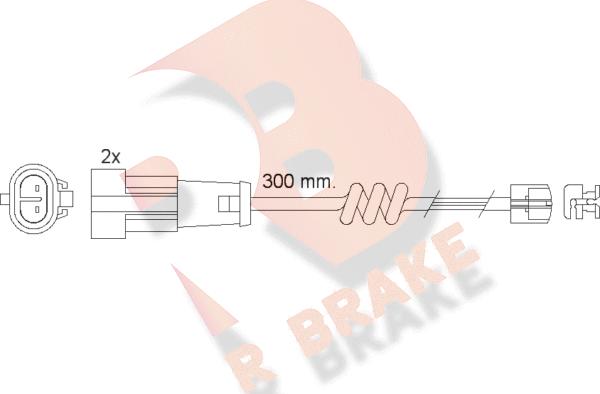 R Brake 610470RB - Сигналізатор, знос гальмівних колодок autozip.com.ua