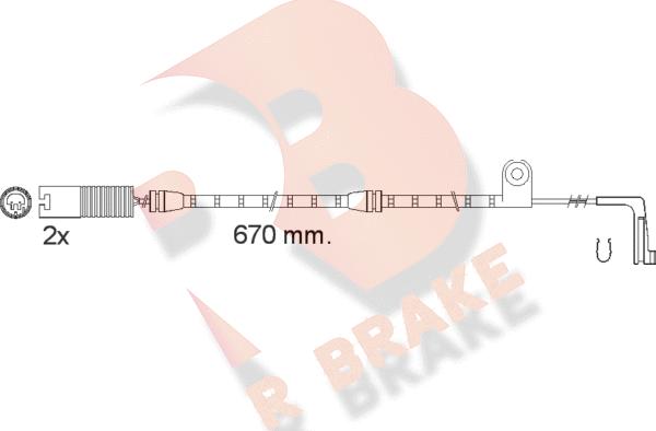 R Brake 610478RB - Сигналізатор, знос гальмівних колодок autozip.com.ua