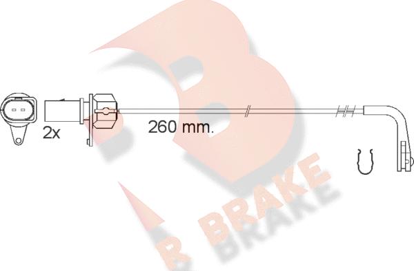 R Brake 610545RB - Сигналізатор, знос гальмівних колодок autozip.com.ua