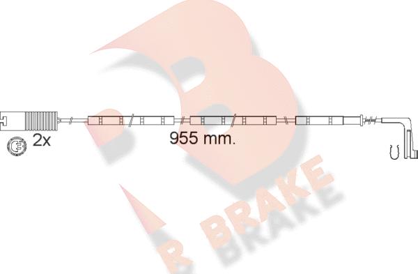 R Brake 610541RB - Сигналізатор, знос гальмівних колодок autozip.com.ua