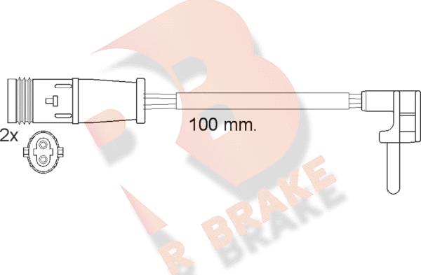 R Brake 610548RB - Сигналізатор, знос гальмівних колодок autozip.com.ua