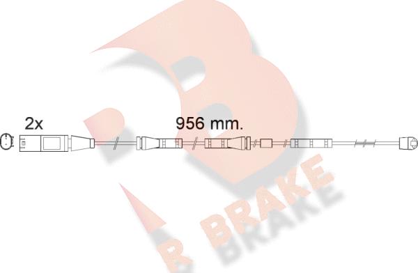 R Brake 610556RB - Сигналізатор, знос гальмівних колодок autozip.com.ua