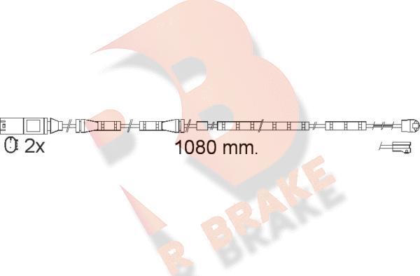 R Brake 610558RB - Сигналізатор, знос гальмівних колодок autozip.com.ua