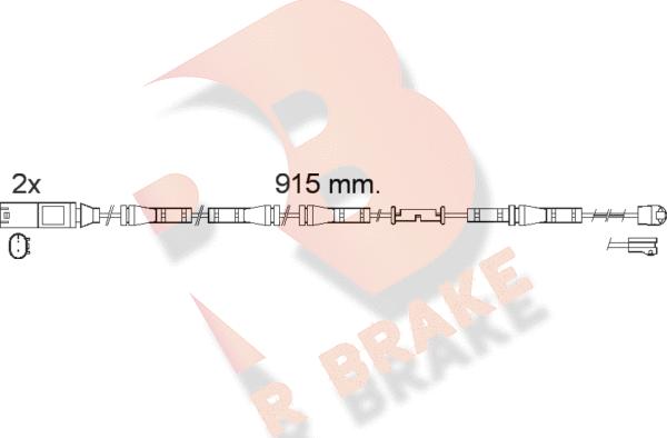 R Brake 610557RB - Сигналізатор, знос гальмівних колодок autozip.com.ua