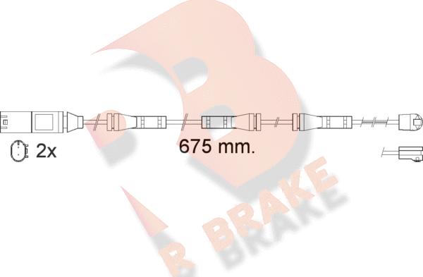 R Brake 610561RB - Сигналізатор, знос гальмівних колодок autozip.com.ua