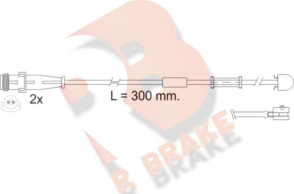 R Brake 610504RB - Сигналізатор, знос гальмівних колодок autozip.com.ua