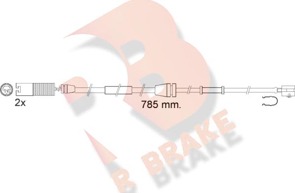R Brake 610536RB - Сигналізатор, знос гальмівних колодок autozip.com.ua