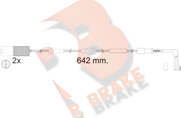 R Brake 610538RB - Сигналізатор, знос гальмівних колодок autozip.com.ua