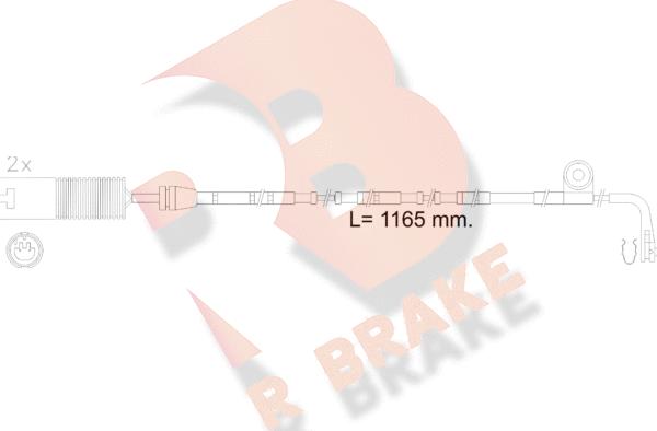 R Brake 610604RB - Сигналізатор, знос гальмівних колодок autozip.com.ua