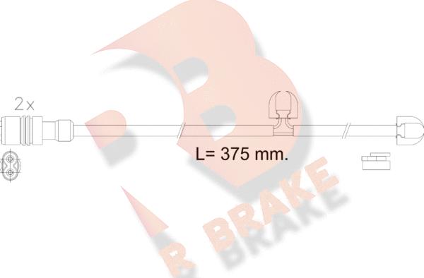 R Brake 610615RB - Сигналізатор, знос гальмівних колодок autozip.com.ua