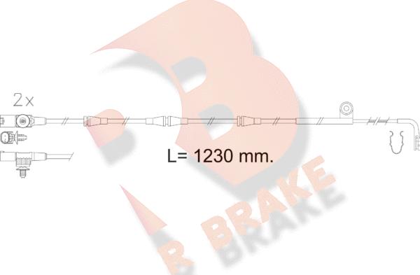 R Brake 610616RB - Сигналізатор, знос гальмівних колодок autozip.com.ua