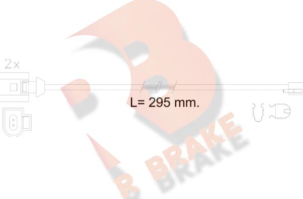 R Brake 610610RB - Сигналізатор, знос гальмівних колодок autozip.com.ua