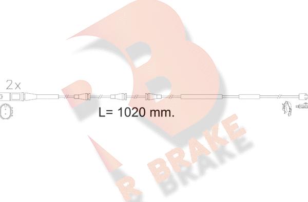 R Brake 610623RB - Сигналізатор, знос гальмівних колодок autozip.com.ua