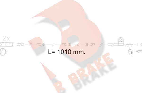R Brake 610622RB - Сигналізатор, знос гальмівних колодок autozip.com.ua