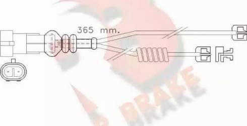 R Brake 610301RB - Сигналізатор, знос гальмівних колодок autozip.com.ua