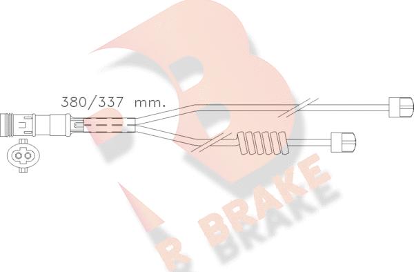 R Brake 610303RB - Сигналізатор, знос гальмівних колодок autozip.com.ua