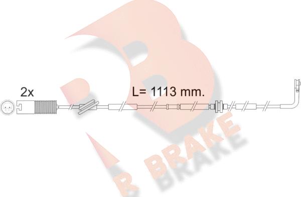 R Brake 610299RB - Сигналізатор, знос гальмівних колодок autozip.com.ua
