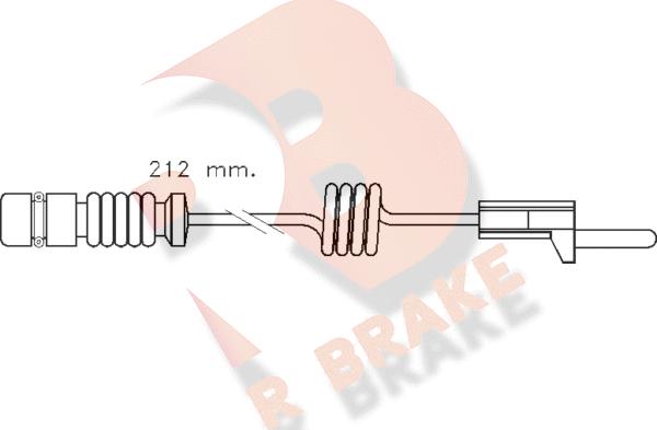 R Brake 610259RB - Сигналізатор, знос гальмівних колодок autozip.com.ua