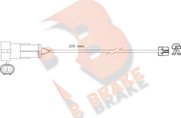 R Brake 610256RB - Сигналізатор, знос гальмівних колодок autozip.com.ua