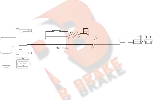 R Brake 610288RB - Сигналізатор, знос гальмівних колодок autozip.com.ua