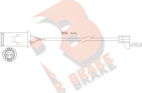 R Brake 610222RB - Сигналізатор, знос гальмівних колодок autozip.com.ua